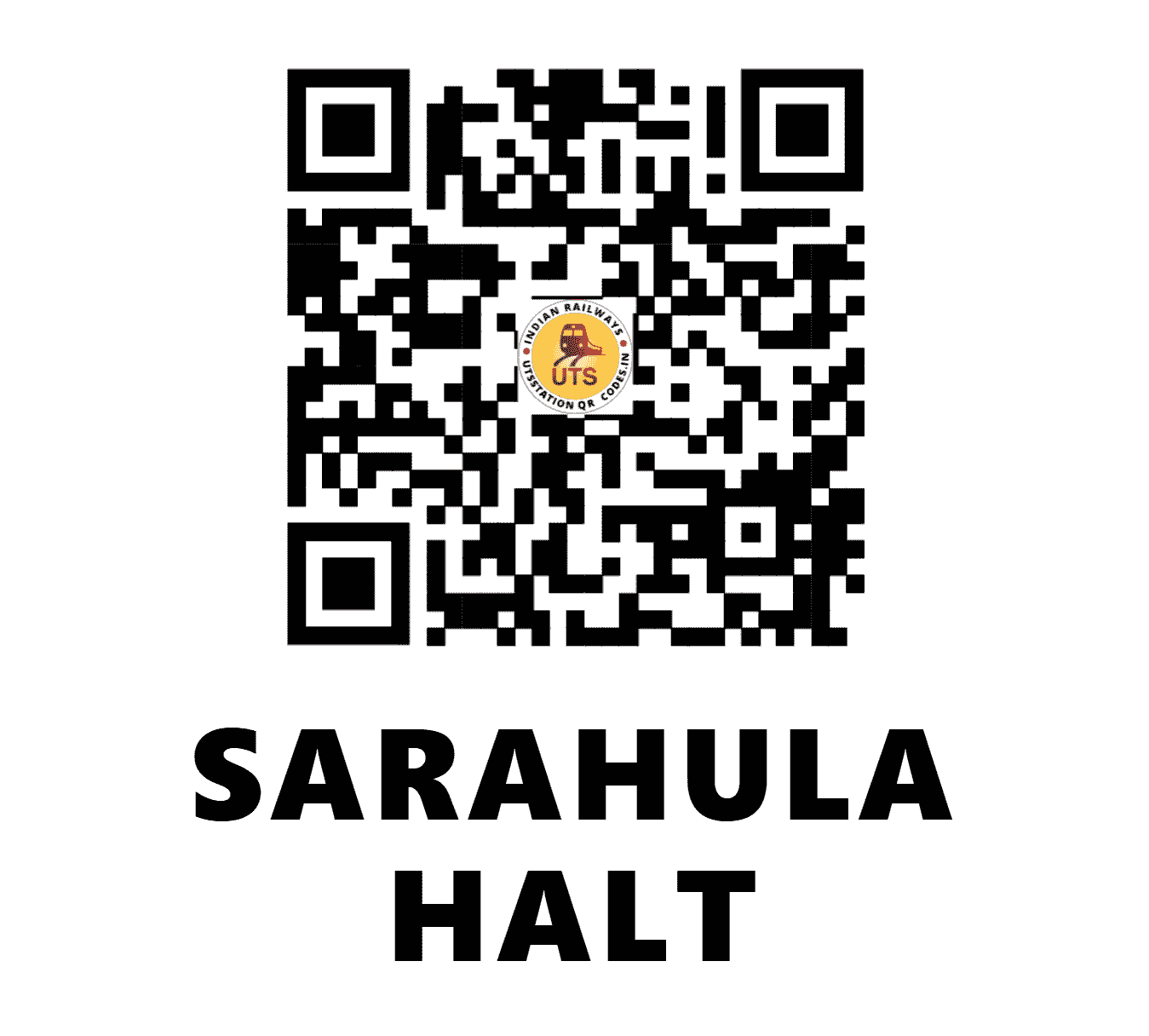 UTS QR Code for SARAHULA HALT - SAHA - EC (UTTAR PRADESH)